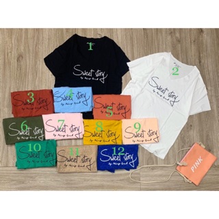 ÁO THUN GIẤY CỔ TIM IN CHỮ