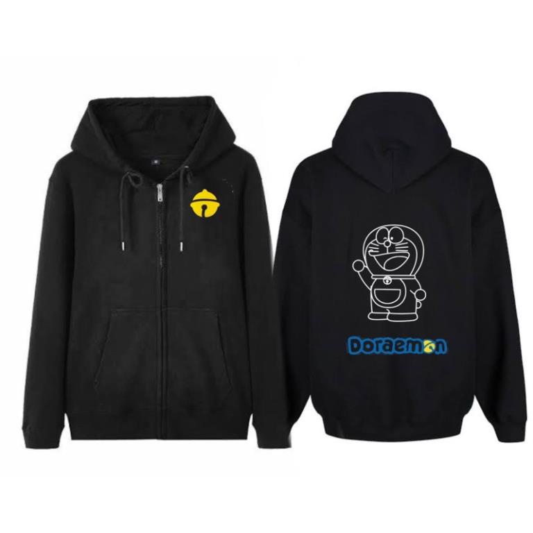 Áo khoác Doraemon hoodie Jacket with zipper unisex siêu đẹp