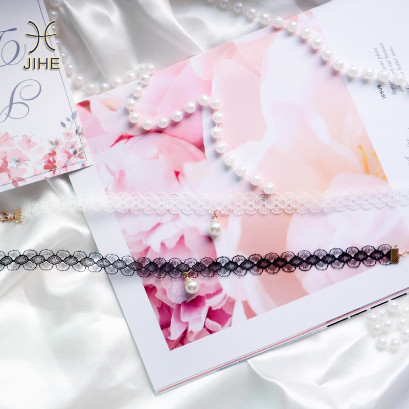 Vòng Cổ Choker Đính Ngọc Trai Thời Trang Cho Nữ