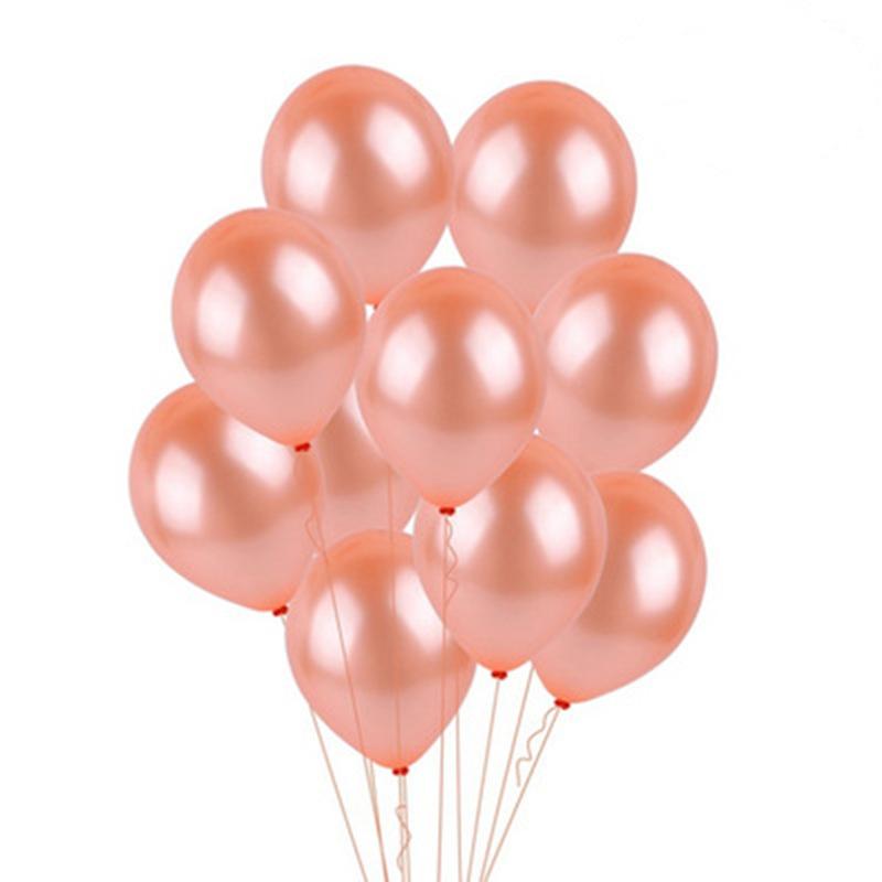 10pcs 12 inch 2.8g rose gold balloon champagne color wedding birthday party latex balloons