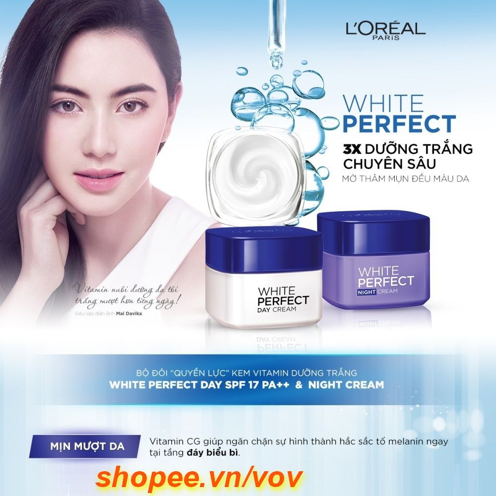 Kem Loreal White Perfect 50ml Dưỡng Ban Ngày Làm Trắng Mịn, Ngăn Ngừa Tế Bào Nám 100% chính hãng vov cung cấp & bảo trợ.