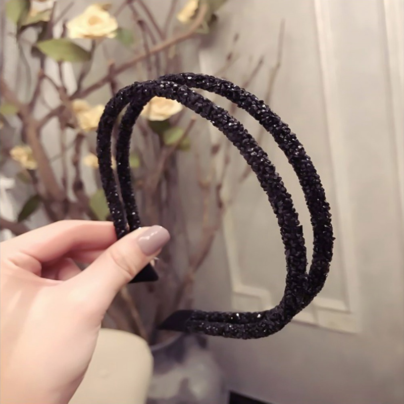 Băng Đô Cài Tóc Đính Đá Lấp Lánh Phong Cách Hàn Quốc Cho Nữ