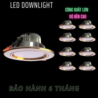 Đèn Led Âm Trần Downlight Sang Trọng Ánh Sáng 3 Màu Trắng & Nắng & Vàng