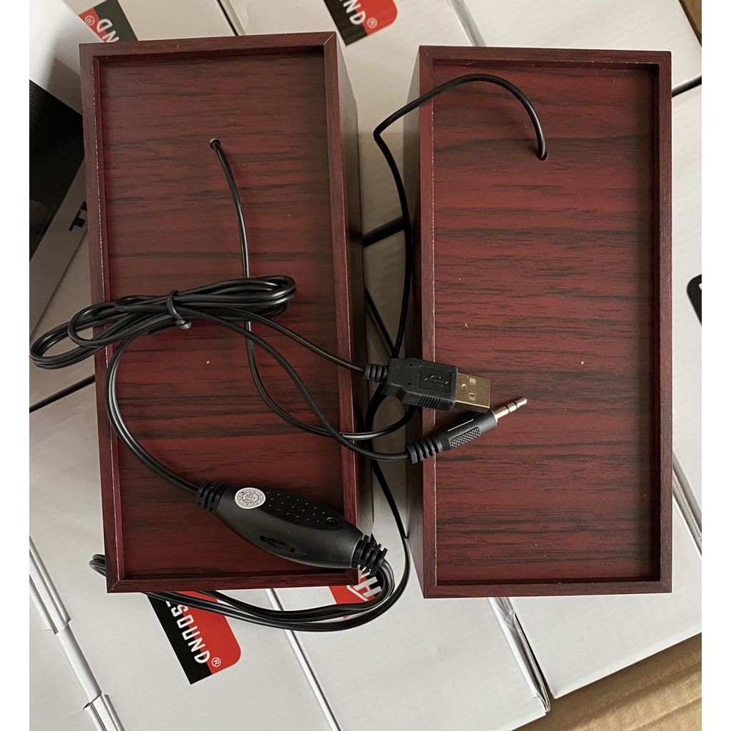 Loa máy tính Homesound 111 - nghe chất lượng rất tốt-màu vân gỗ đẹp