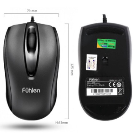 Chuột máy tính fuhlen L102 có dây bảo hành 24 tháng đổi mới