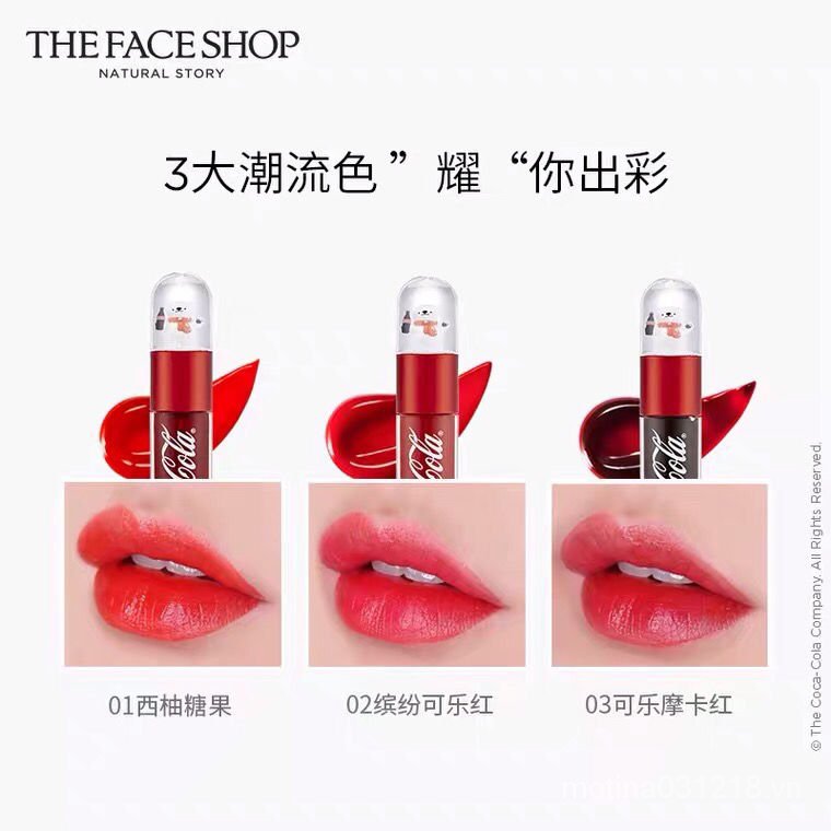 THE FACE SHOP (Hàng Mới Về) Son Môi Hình Lon Coca-Cola Độc Đáo