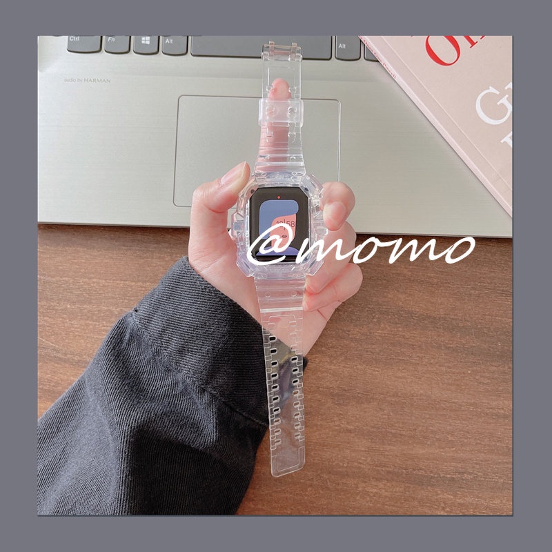 Dây Silicone Trong Suốt Cho ĐồNg Hồ Apple IWatch Series 7 6 5 4 3 2 1 SE 44mm 40mm 45mm 41mm 38mm 42mm