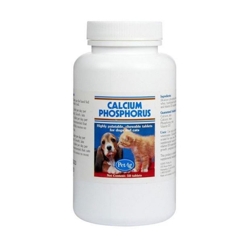 Combo 10v Canxi Calcium Phosphorus Bổ Sung Canxi Và Khoáng Cho Chó Mèo - Hàng Mỹ nhập khẩu 100%