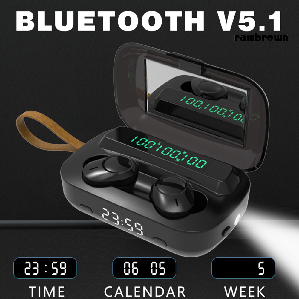 Tai Nghe Bluetooth 5.1 Không Dây Chống Nước Có Hiển Thị Led / Rej / M13 Tws
