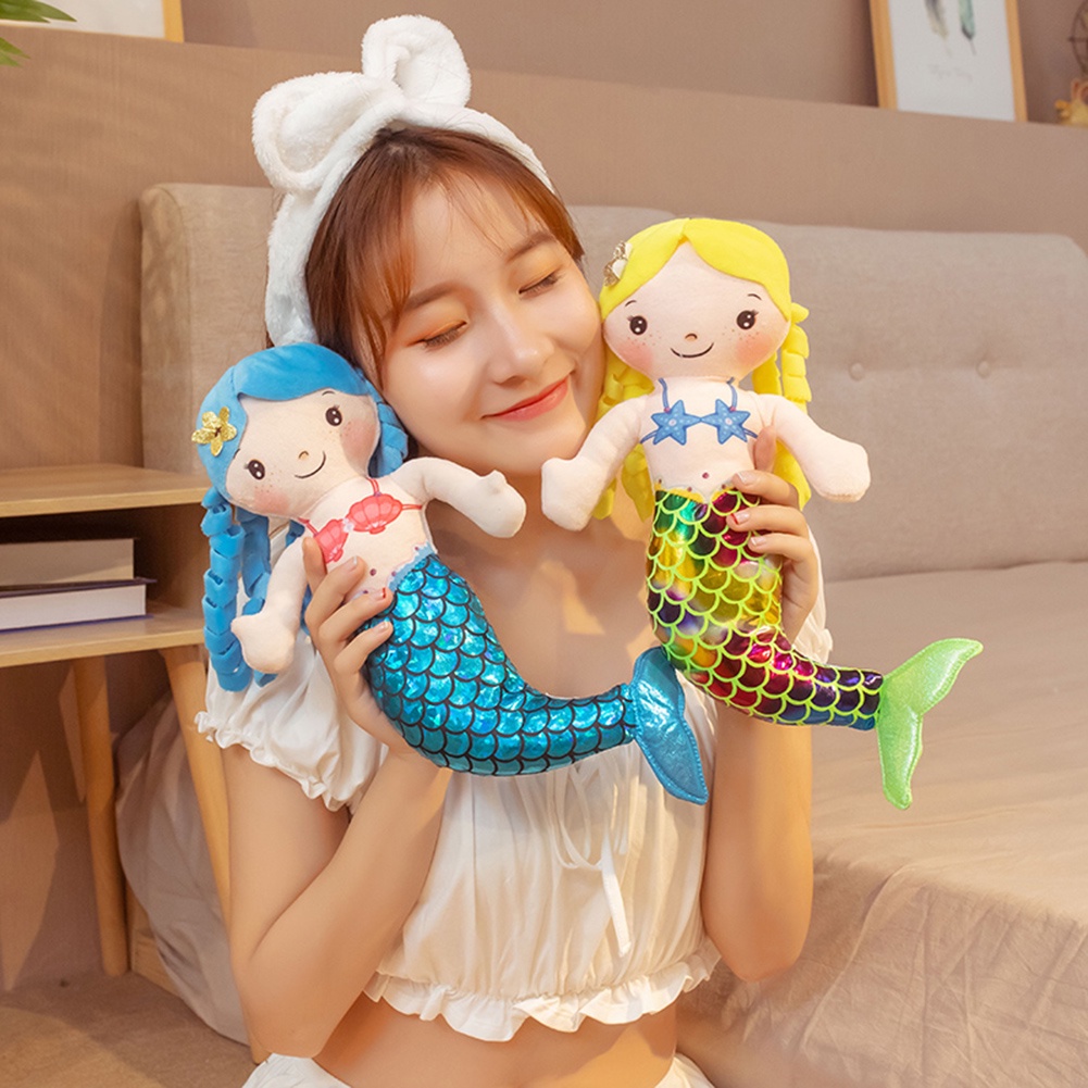 Set 3 gối ôm hình nàng tiên cá mini 30cm dễ thương cho bé