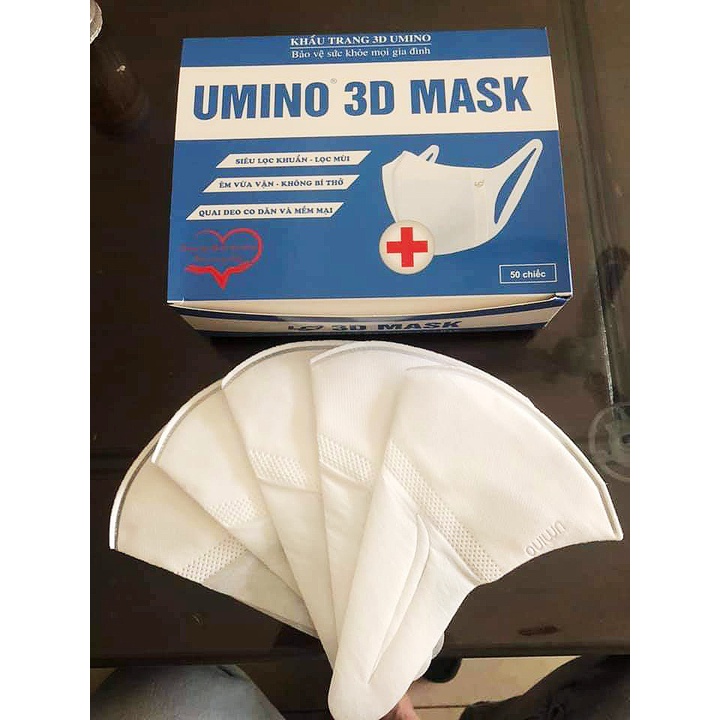 Khẩu trang 3D Mask Umino hàng chính hãng hộp 50 cái