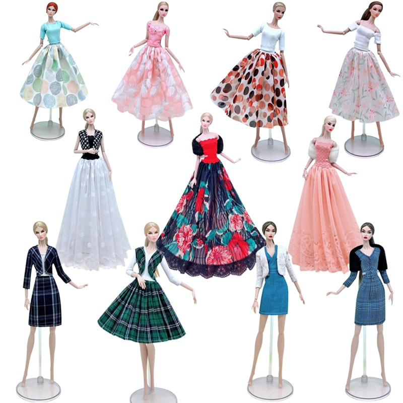 Thời Trang set Áo Và Chân Váy Xinh Xắn Cho Búp Bê barbie Tỉ Lệ 1 / 6