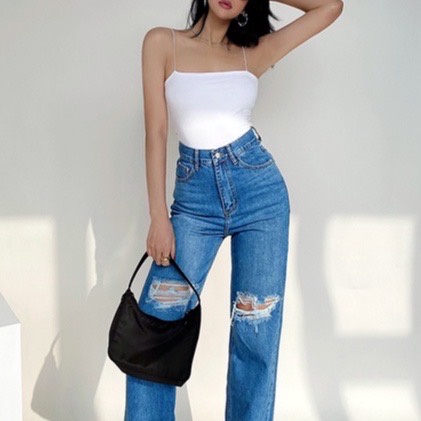 Áo 2 dây sợi bún thun gân