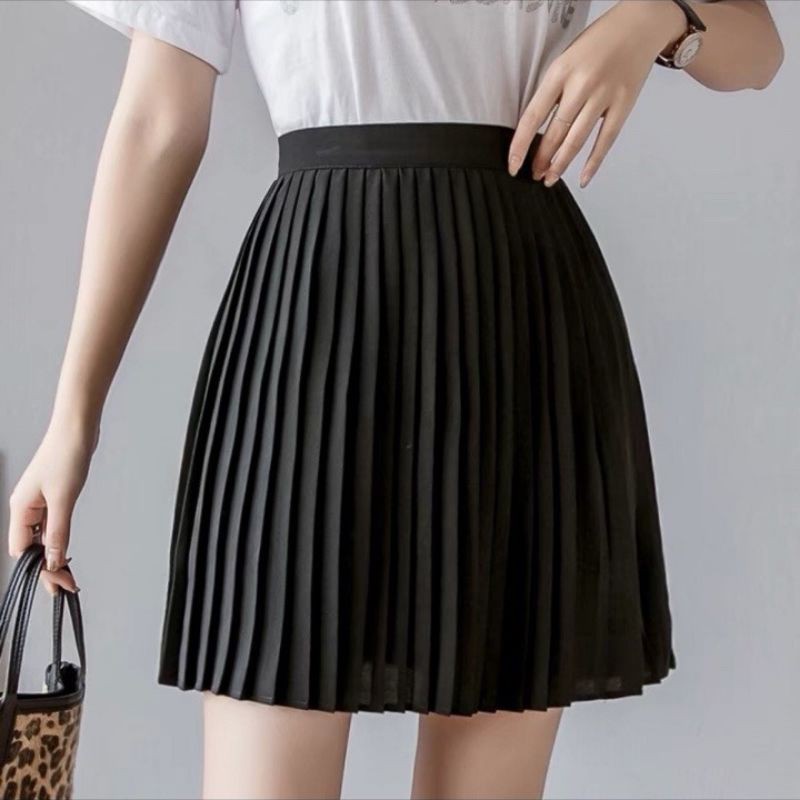 [Hình Thật] Chân váy dập ly 1 tầng có may kèm quần trong | BigBuy360 - bigbuy360.vn