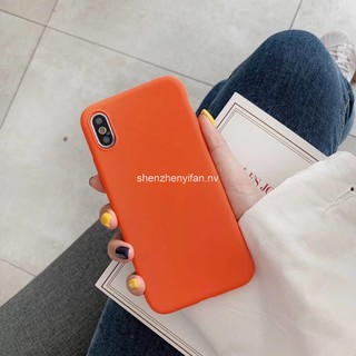 Ốp lưng cao su màu cam dành cho iphone X/XS XR XS MAX