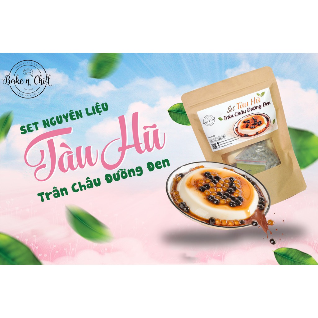 [Now Ship] Set Tàu Hũ Trân Châu Đường Đen Tự Nấu (20 - 25 Chén) Tặng Kèm Công Thức Nấu Và Matcha - BakenChill