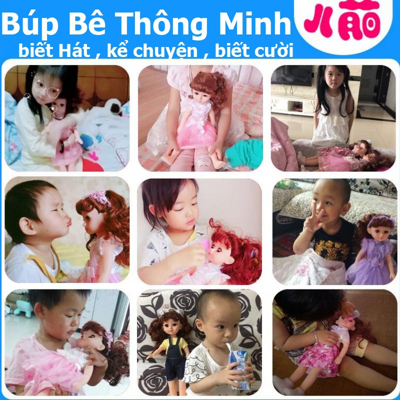 Búp Bê Mắt 4D Doll Thông Minh Biết Nói , Biết Hát (Hồng)