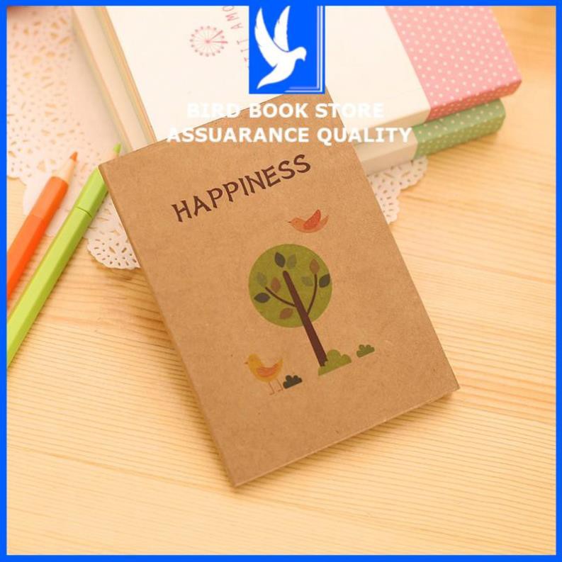 Sổ vẽ bìa nâu cafe 𝑭𝒓𝒆𝒆𝒔𝒉𝒊𝒑 sổ ghi chép 40 tờ Birdbook