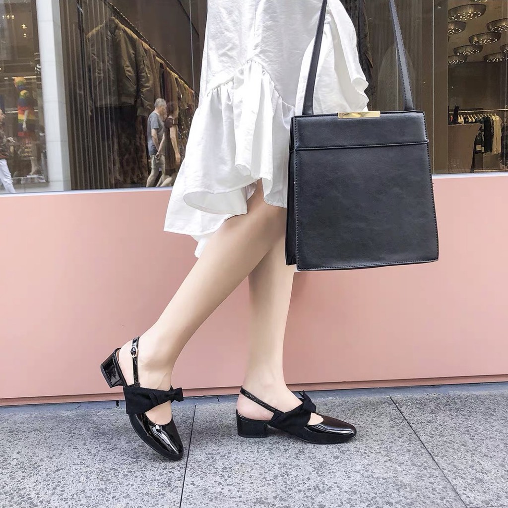 FREE SHIP sandal nữ / giày cao gót nữ thắt nơ siêu xinh