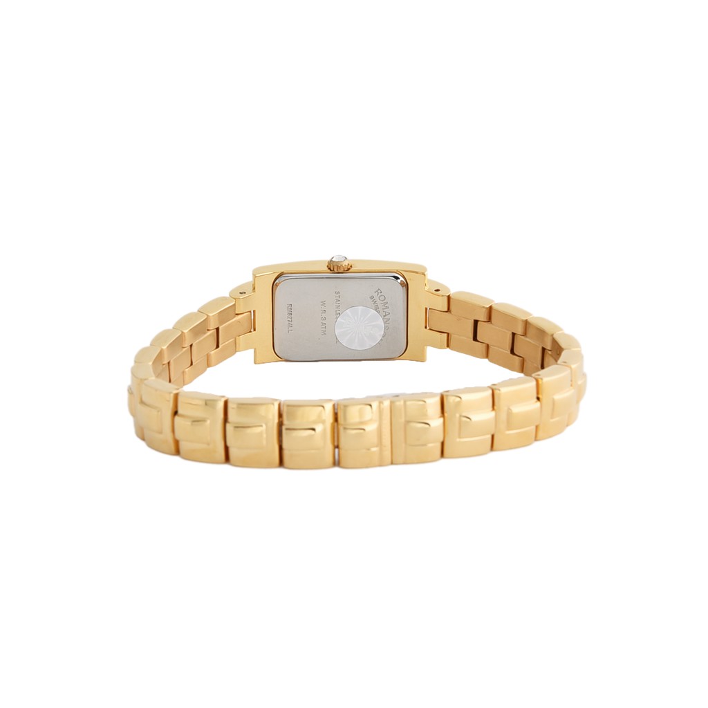Đồng hồ Romanson Watch RM8274LGWH nữ mặt nhỏ kính Sapphire chống xước máy Thụy Sĩ dây thép cao cấp chính hãng