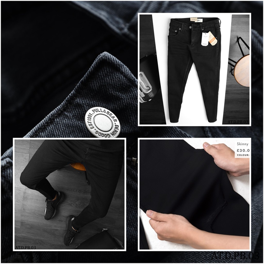Quần Jean Nam Đen dáng SlimFit 💖💖 chiếc quần jean co giãn đẹp miễn chê 💖 QJPB13 💖