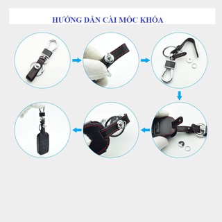 Bao Da Chìa Khóa Mazda 3 2020 (Da Thật) Logo 3D
