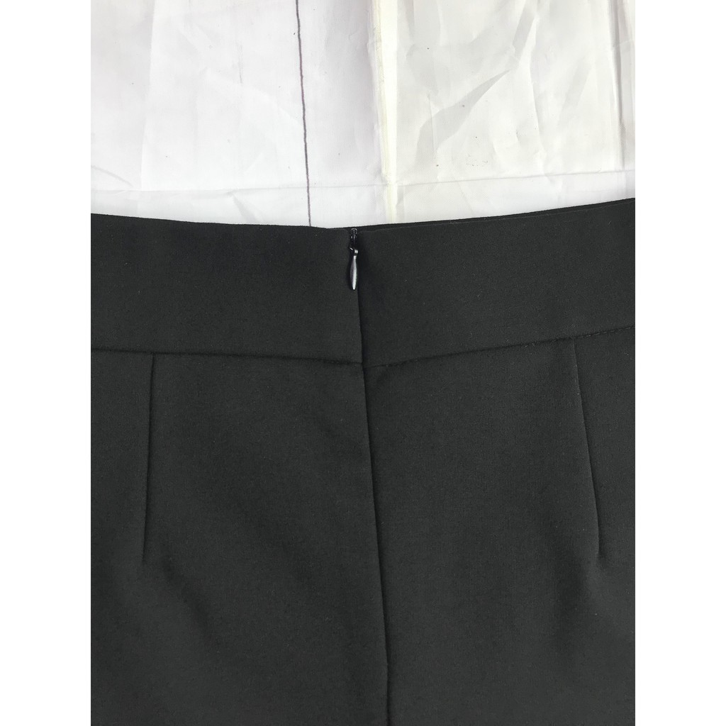 [GIÁ CỰC SỐC CHỈ HÔM NAY] Chân váy nữ công sở dáng bút chì xẻ sau vải thun có túi 2 bên màu đen CVTD002 | BigBuy360 - bigbuy360.vn