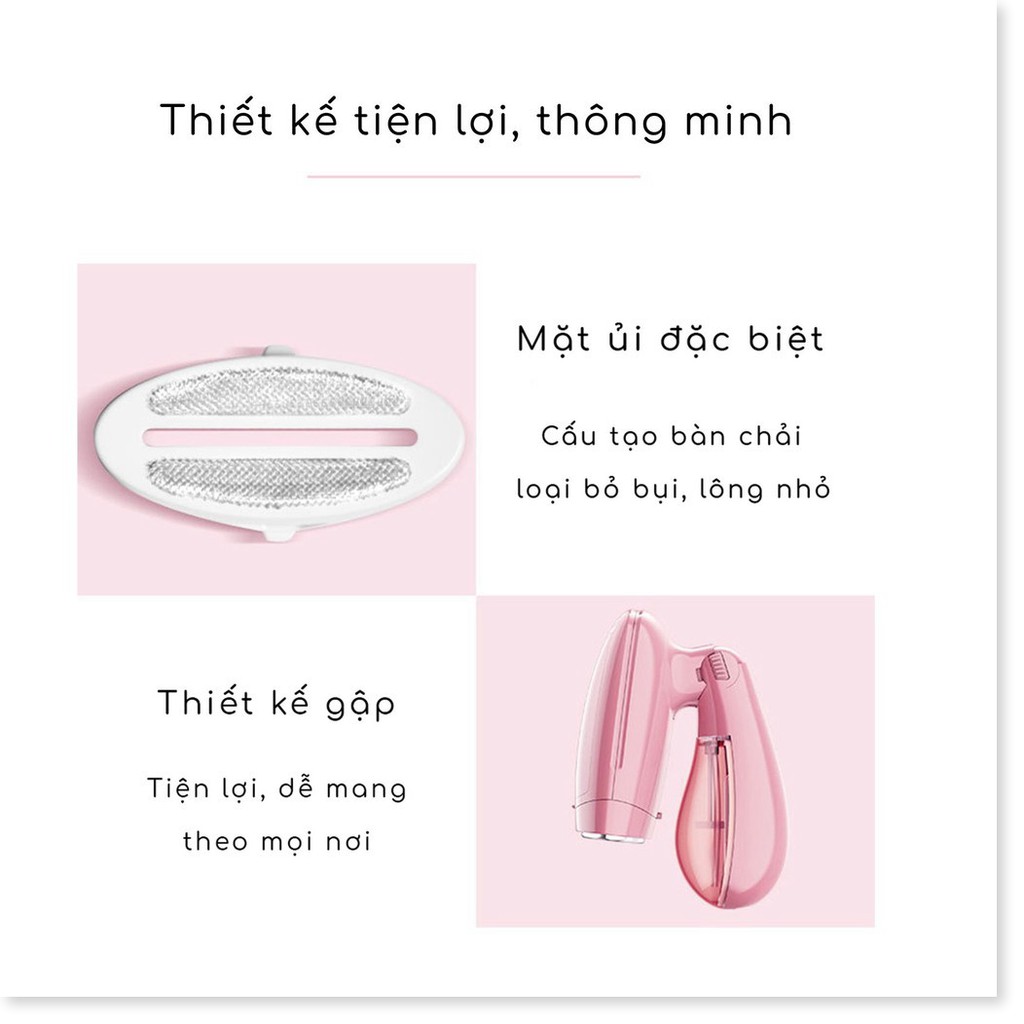 Bàn ủi hơi nước cầm tay 💖𝑭𝑹𝑬𝑬 𝑺𝑯𝑰𝑷💖thiết kế nhỏ gọn tiện lợi mang theo khi đi du lịch và công tác.