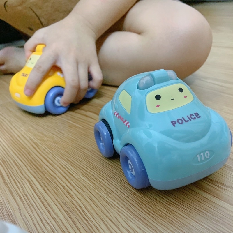 Set 4 Ô Tô Cảnh Sát Cứu Thương Cứu Hoả Taxi Siêu Xinh Cute Chạy Cót Phát Nhạc Cho Bé