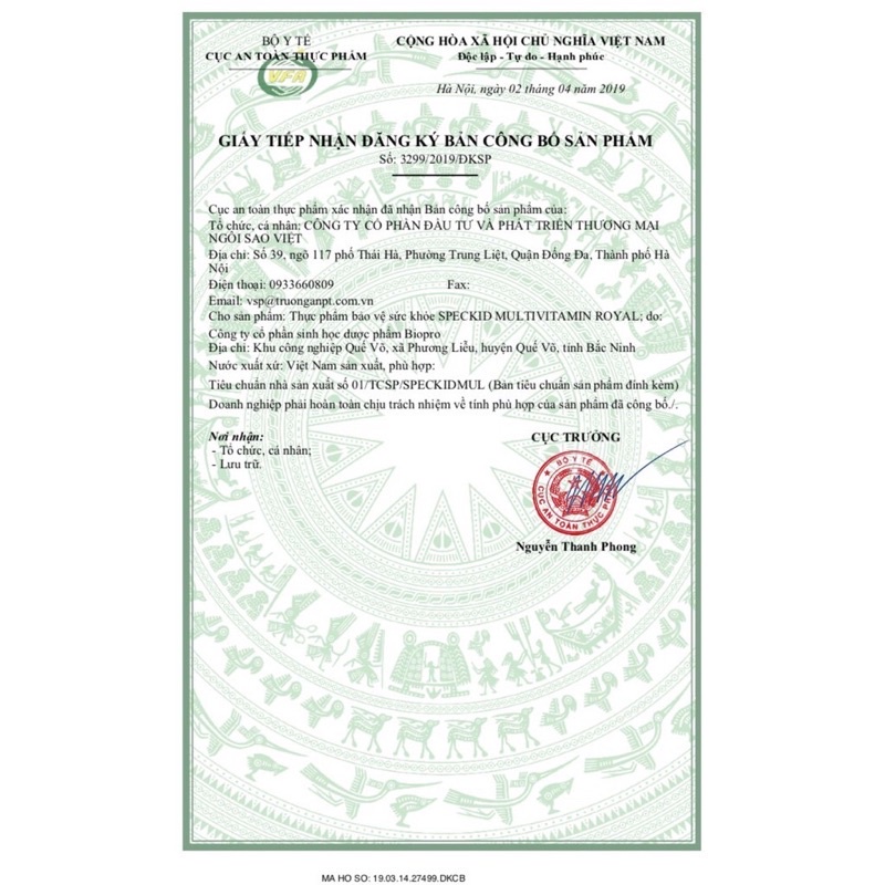 SPECKID Multivitamin Royal giúp bé ăn ngon,tăng sức đề kháng