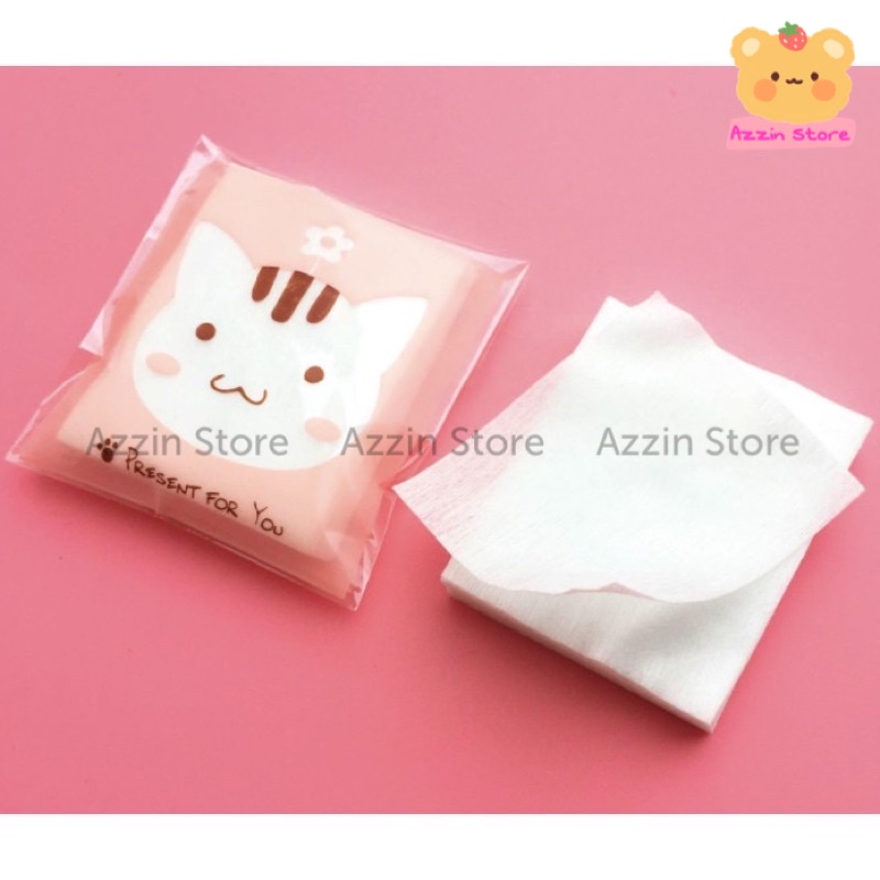 Bông Tẩy Trang Cá Nhân Dễ Thương Mang Đi Du Lịch - Set 25 Tờ Azzin Store