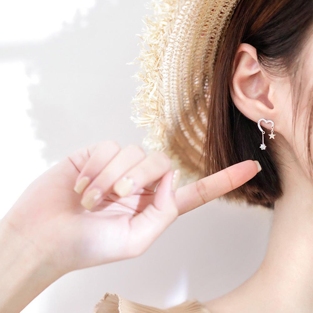 MXGOODS Bông Tai Hình Trái Tim Ngôi Sao Thời Trang Cho Nữ