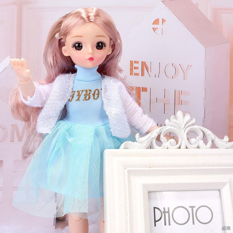 ⊕№◈bộ công chúa Barbie lớn 23 món đồ chơi trẻ em búp bê bjd màu đỏ quà sinh nhật bé gái