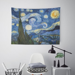 Thảm Treo Tường Trang Trí Phòng Ngủ Họa Tiết Tranh Van Gogh
