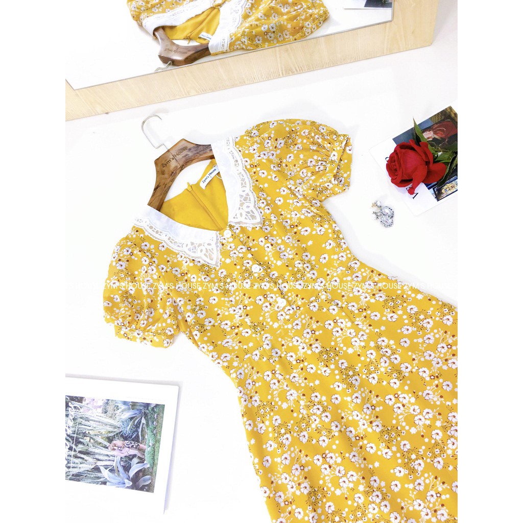 [Mã FAMALLT5 giảm 15% đơn 150k] Đầm Hoa Cổ Bẻ Zym's House - V1156 | BigBuy360 - bigbuy360.vn