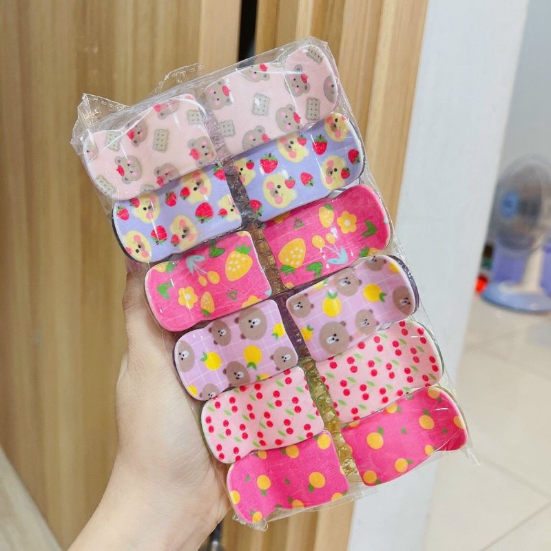 Kẹp tóc càng cua meka hoạ tiết xinh
