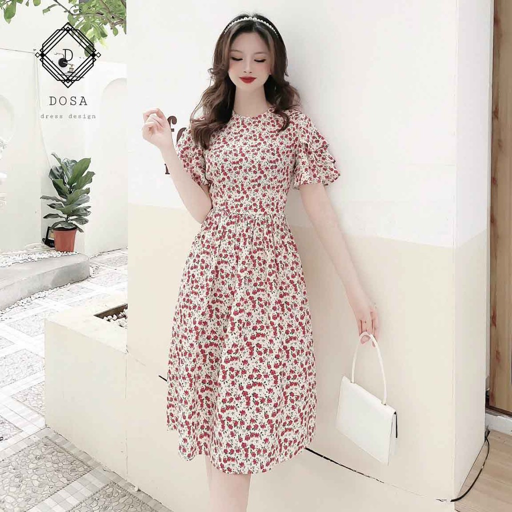 Váy hoa nhí Ulzzang dáng dài phối tay lỡ cánh tiên chất voan cát dày mềm mịn Đầm hoa nhí phong cách Vintage (hàng sẵn!!) | BigBuy360 - bigbuy360.vn
