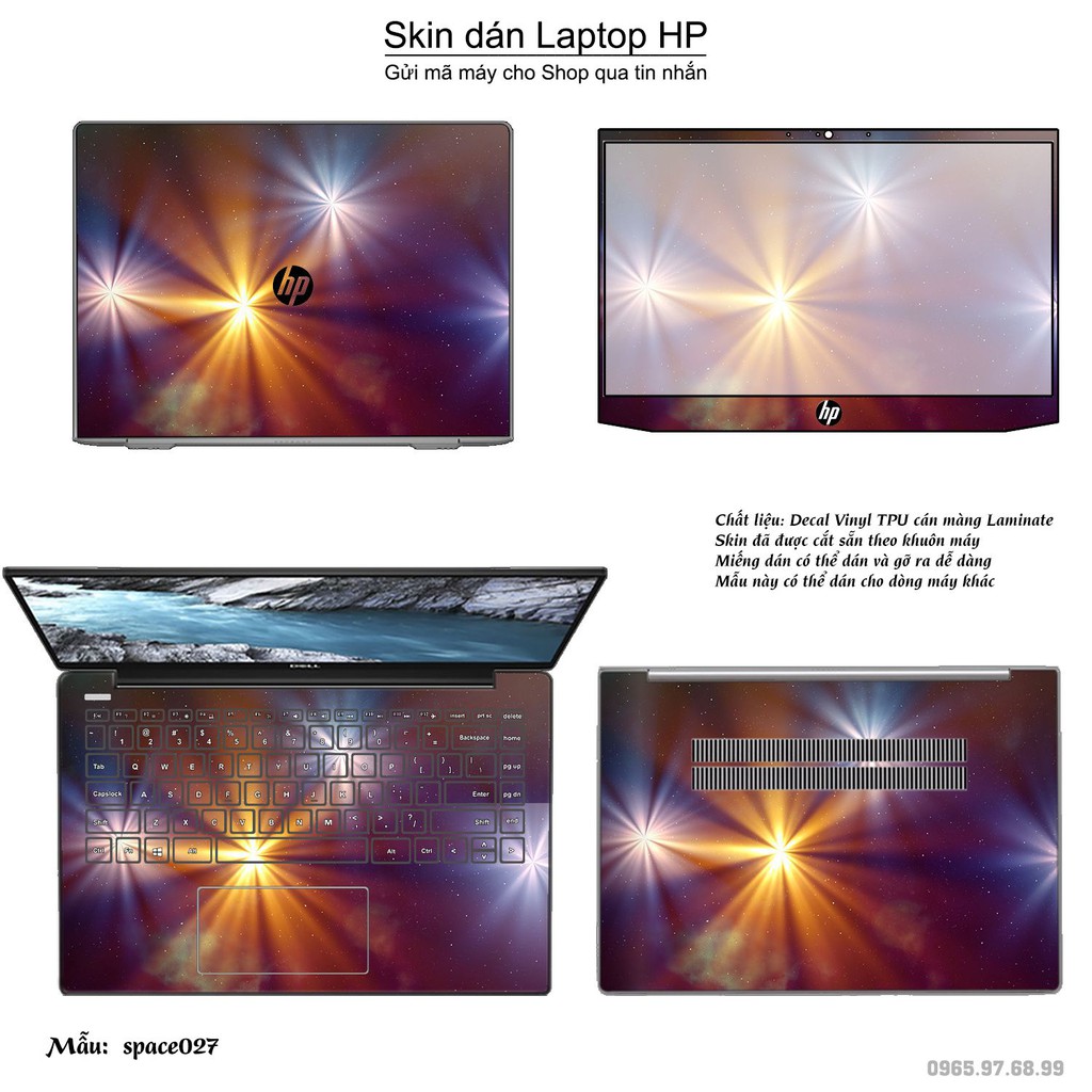 Skin dán Laptop HP in hình không gian nhiều mẫu 5 (inbox mã máy cho Shop)