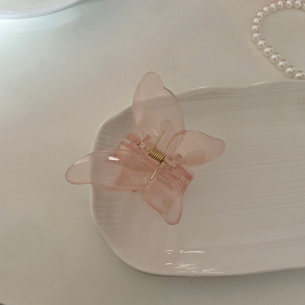 1 Kẹp Tóc Hình Bướm Trong Suốt Đơn Giản Sáng Tạo Phong Cách Hàn Quốc Dành Cho Nữ