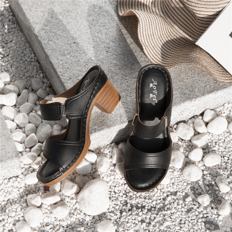 Giày cao gót sandal IELGY đế dày ngoại cỡ cho nữ