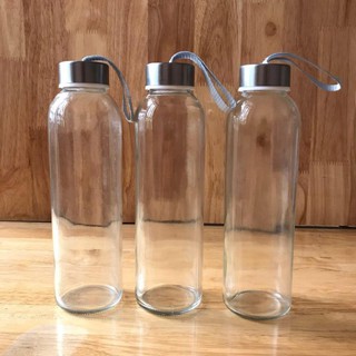 Bình thủy tinh 500ml có dây xách