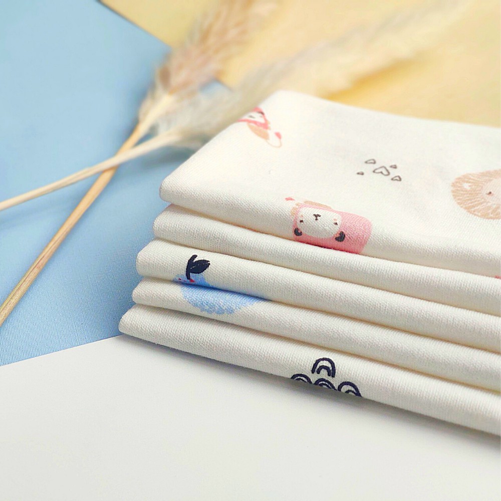 Set 5 Khăn Sữa GUNGI - Khăn Cho Bé Chất Liệu Cotton Organic An Toàn Tuyệt Đối Cho Trẻ Sơ Sinh - TIMIKID