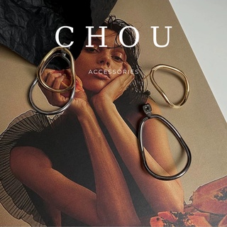 Bông Tai Oval Đôi | CHOU ACCESSORIES |