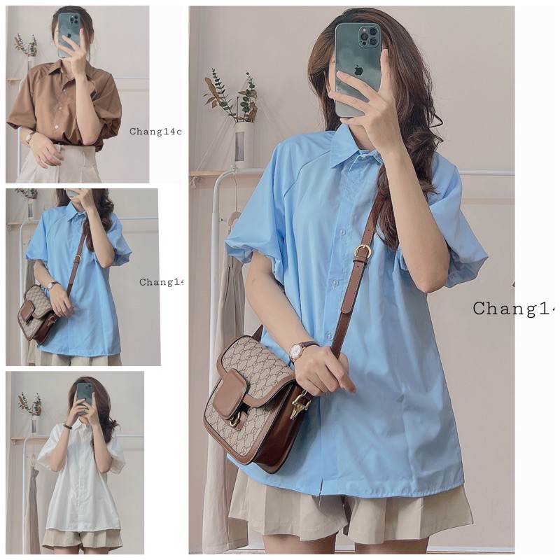 Áo sơ mi tay bồng