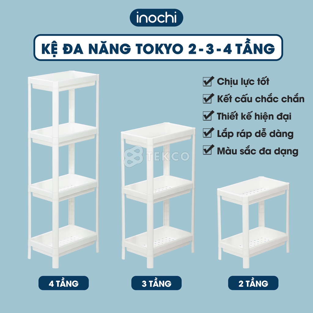 Kệ Nhựa Để Đồ Nhà Tắm, Nhà Bếp TOKYO INOCHI 2-3-4 Tầng/ Giá Kệ Để Chén Đũa, Gia Vị, Sữa Tắm,... Lắp Ráp Đa Năng