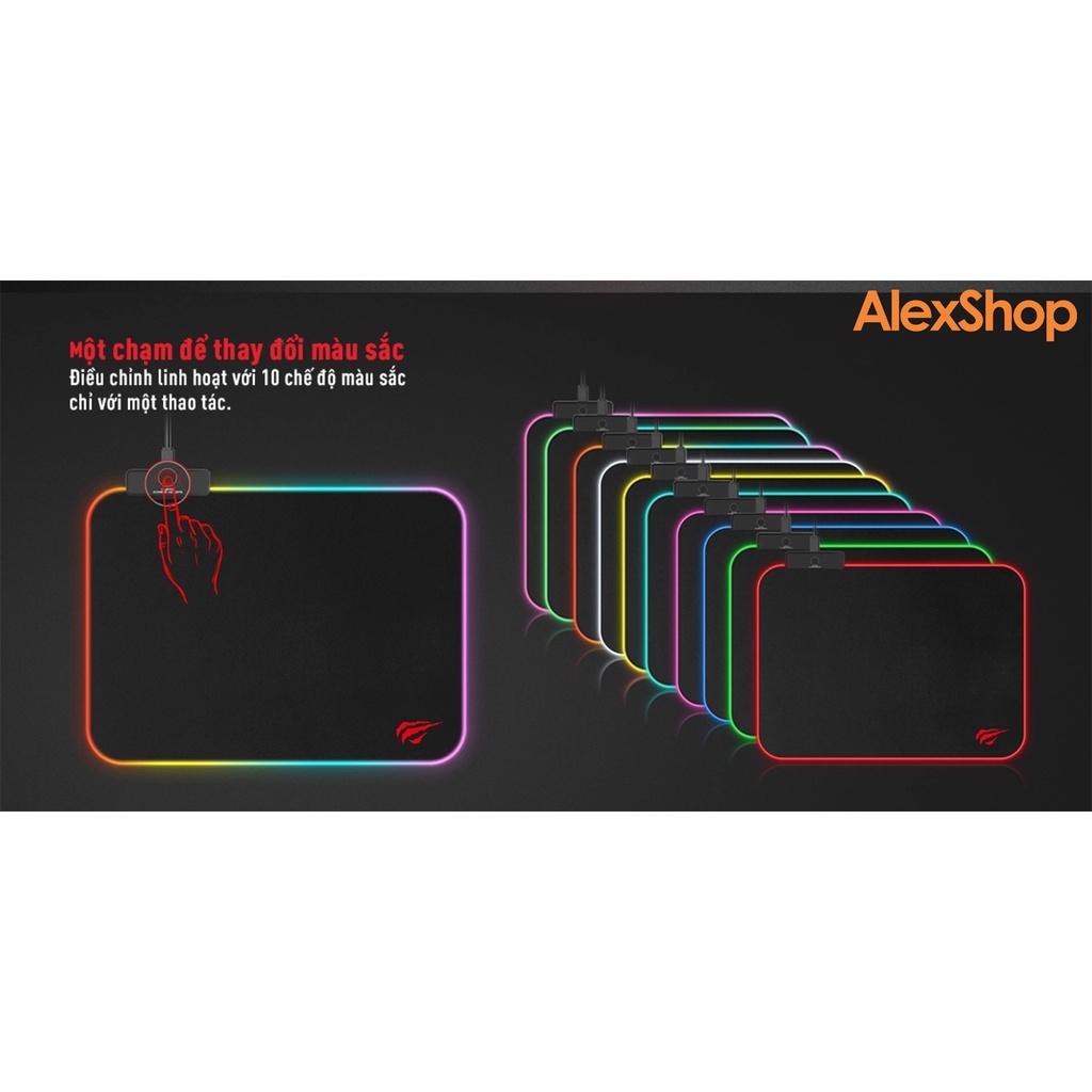 [Chính Hãng] Lót Chuột Mousepad RGB Havit MP901  - Bảo Hành 1 Đổi 1 12 Tháng