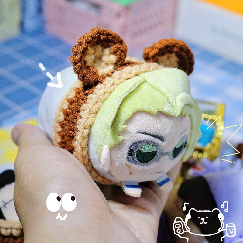 Vòng tay len Gấu handmade - Outfit Mochi + Noru Anime