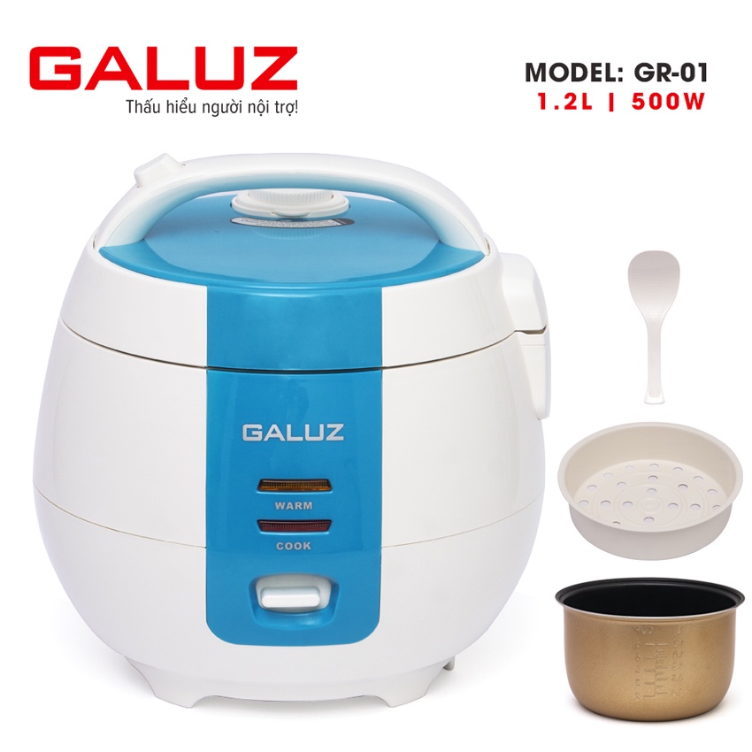 Nồi Cơm Điện Galuz GR-02,màu xanh.Dung Tích 1.2L – Hàng chính hãng-Bảo hành 12 tháng