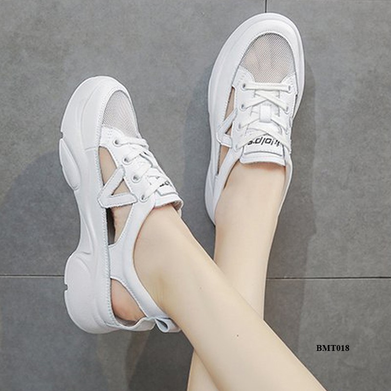 Giày thể thao nữ hở gót, Sandals rọ nữ thoáng khí, chống trơn, siêu êm, dùng đi làm, đi chơi BMT018