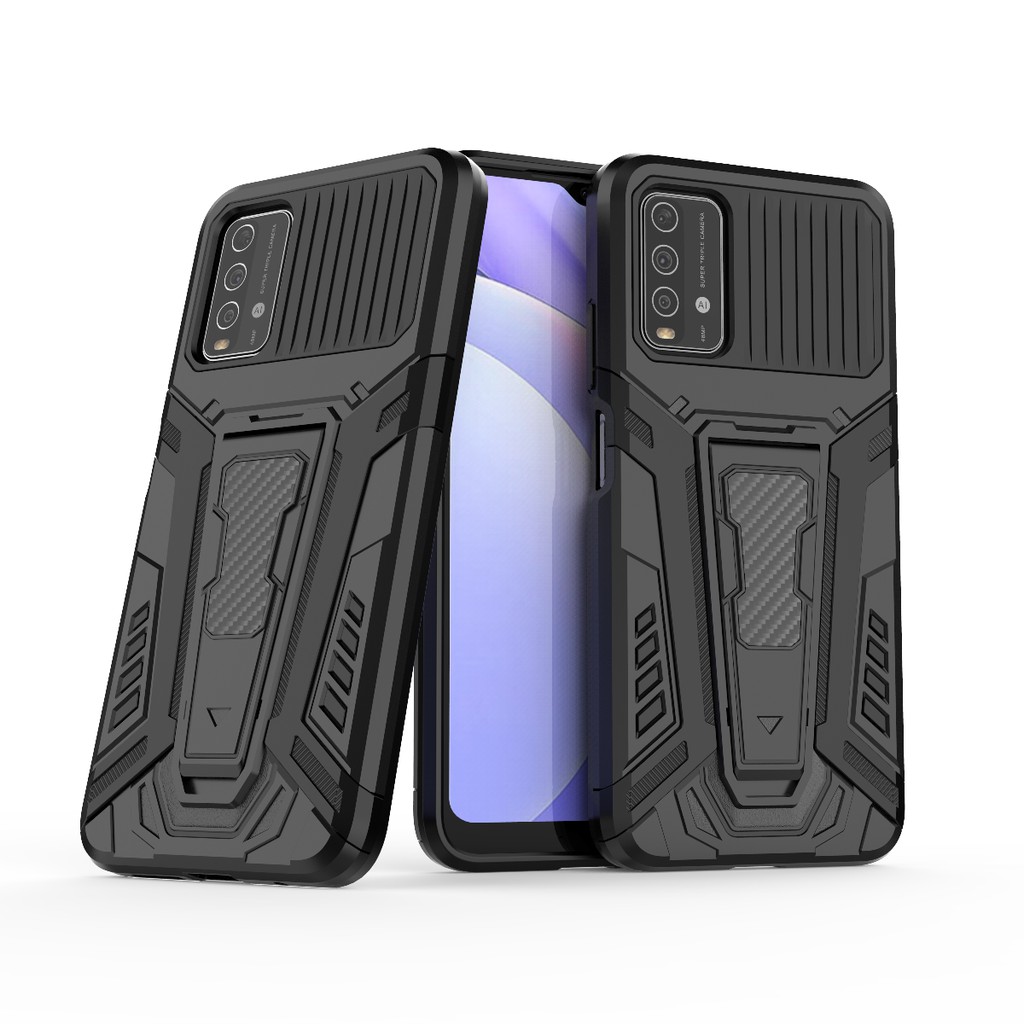 Ốp lưng Xiaomi Redmi 9T / Poco M3 Iron Man Pro chống sốc giá đỡ xem phim cao cấp